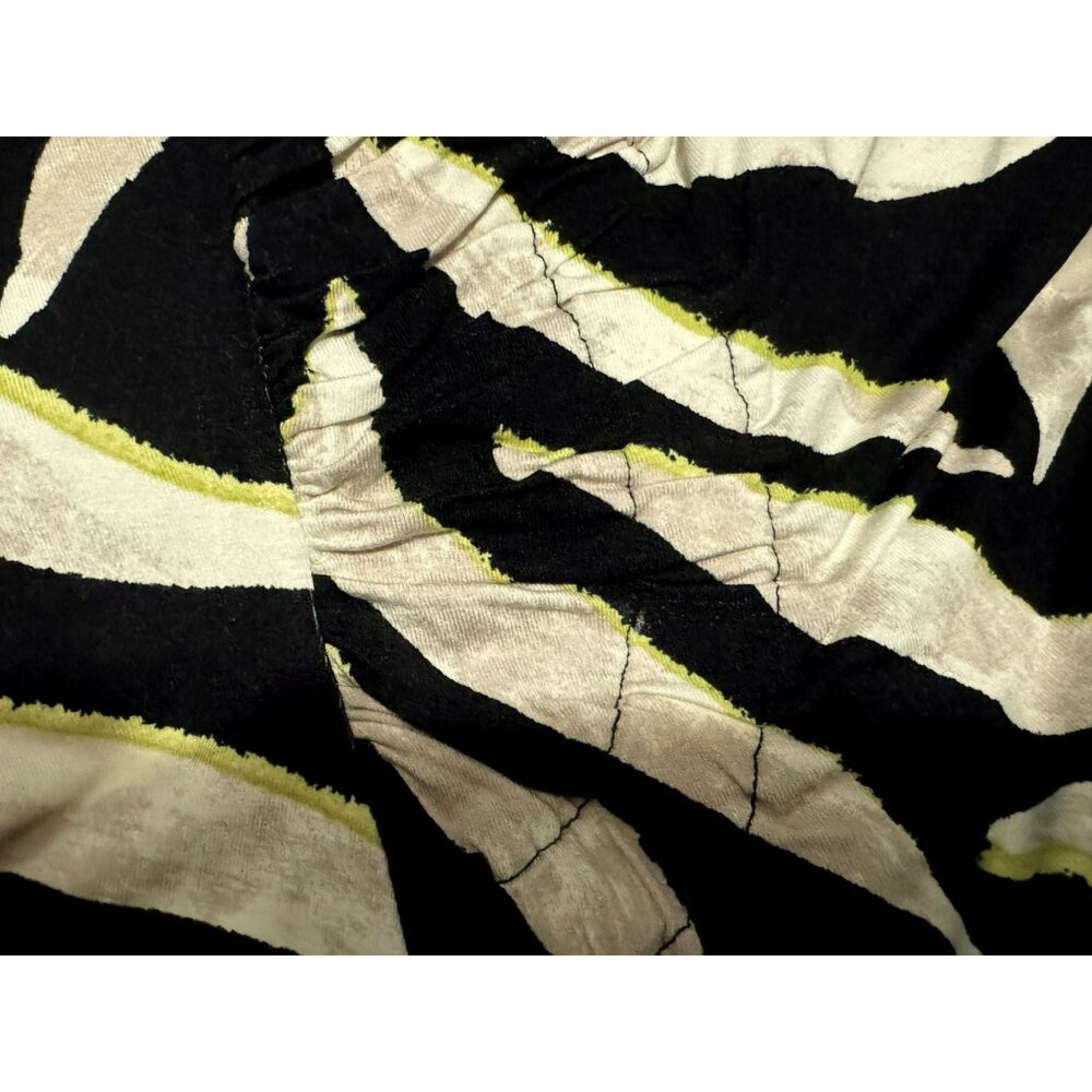 NEW Nic & Zoe Breezy Leaves Midi Dress Sz M Black Multi Lined Side Slit $188 - Picture 6 of 12
